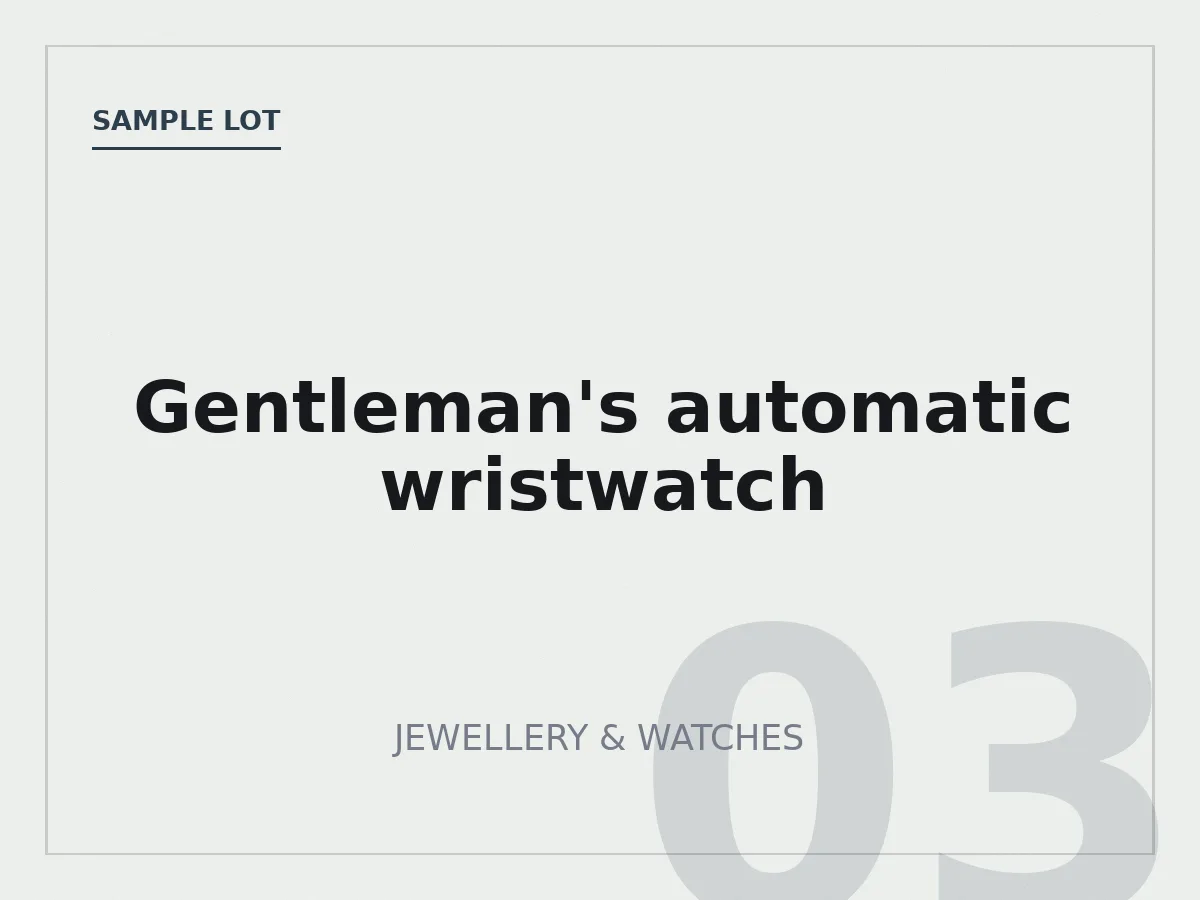 Gentleman's automatic wristwatch
