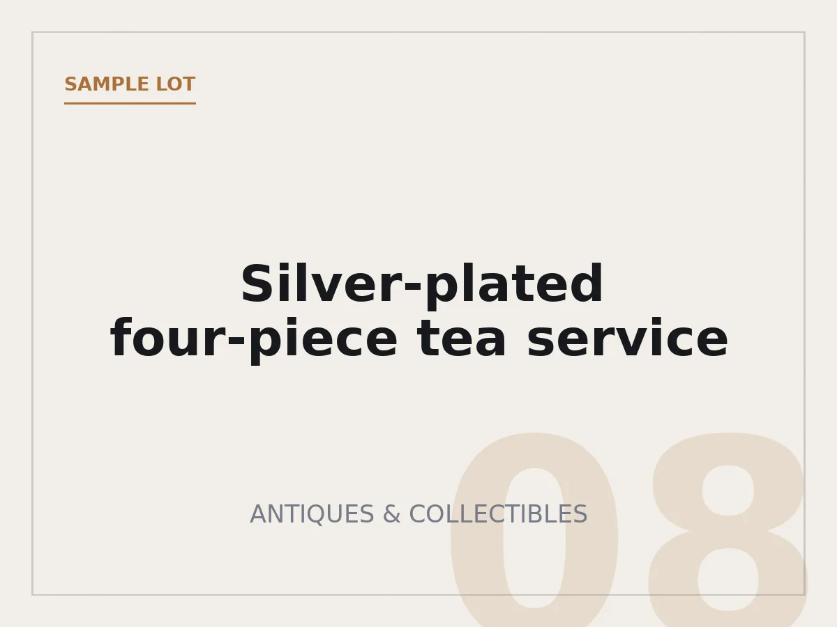 Silver-plated four-piece tea service